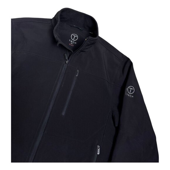 TUMI TECH Designer Shell Waterproof Black Casual Light Windbreaker Jacket Mens M - Picture 2 of 5